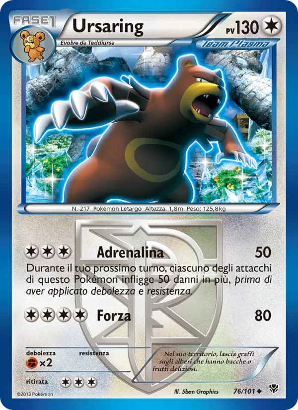 Carta Ursaring dell'espansione Esplosione Plasma, numero 76/101