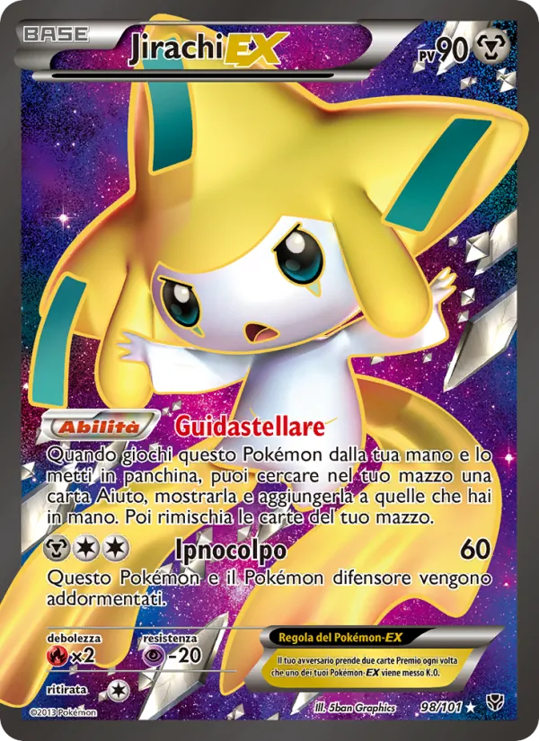 Carta Jirachi-EX dell'espansione Esplosione Plasma, numero 98/101