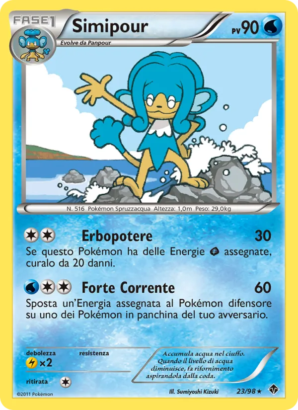 Carta Simipour dell'espansione Nuove Forze, numero 23/98