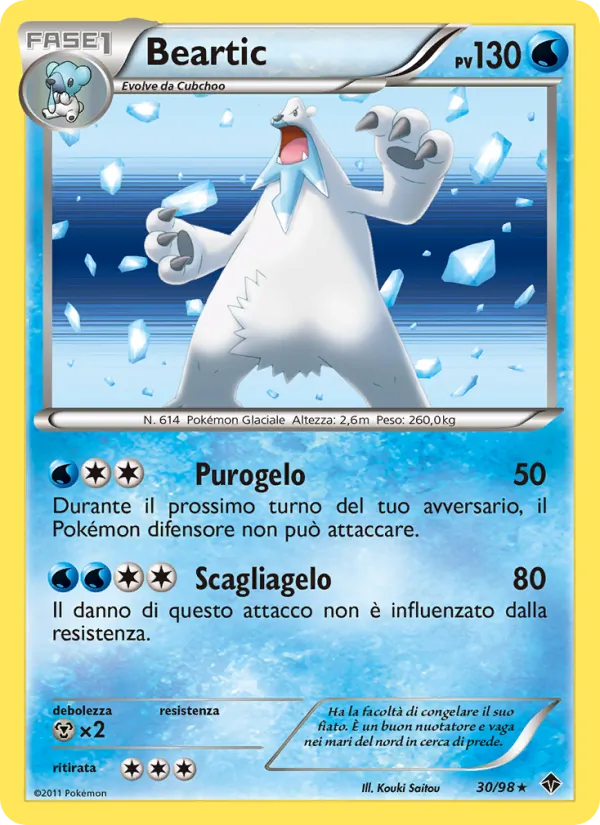 Carta Beartic dell'espansione Nuove Forze, numero 30/98