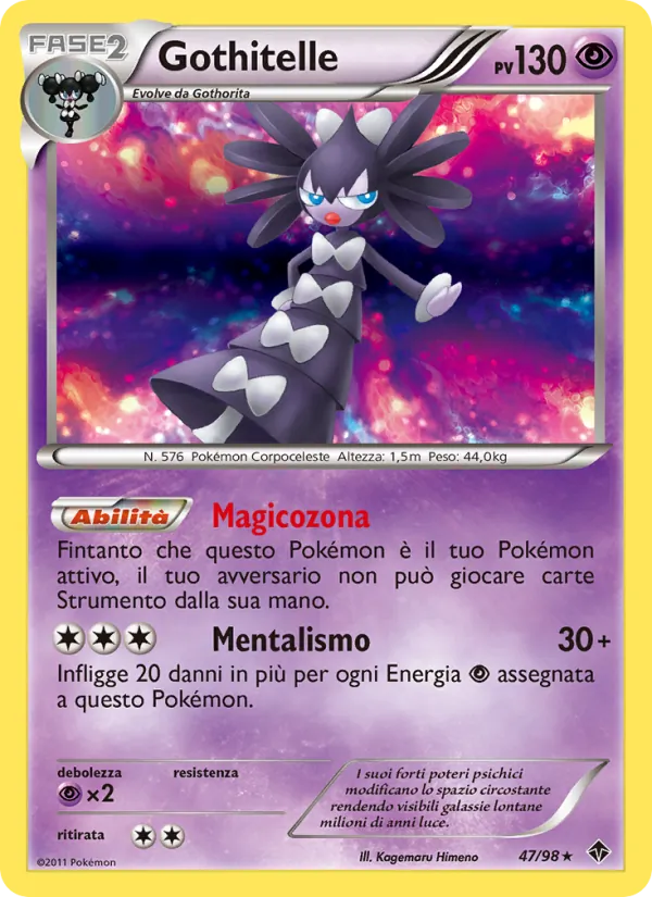 Carta Gothitelle dell'espansione Nuove Forze, numero 47/98