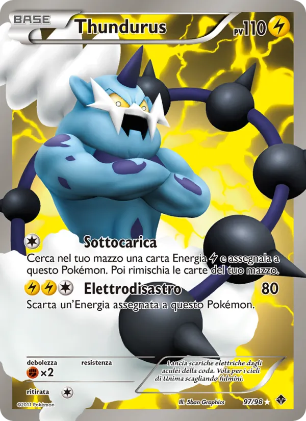 Carta Thundurus dell'espansione Nuove Forze, numero 97/98