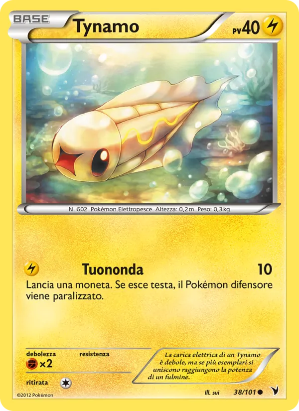 Carta Tynamo dell'espansione Vittorie Regali, numero 38/101