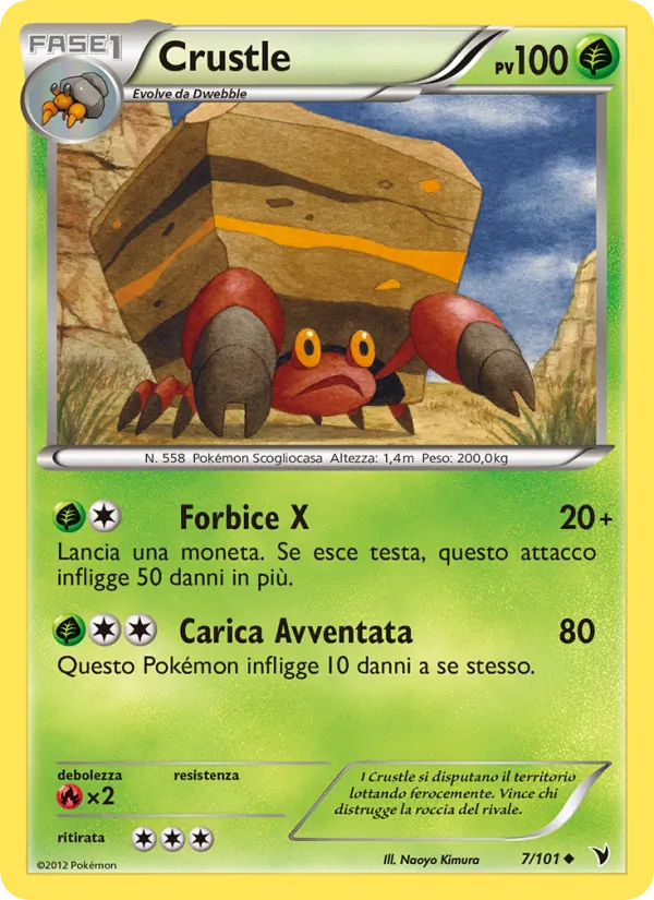 Carta Crustle dell'espansione Vittorie Regali, numero 7/101