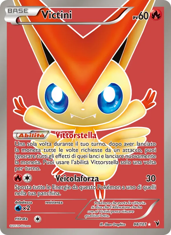 Carta Victini dell'espansione Vittorie Regali, numero 98/101