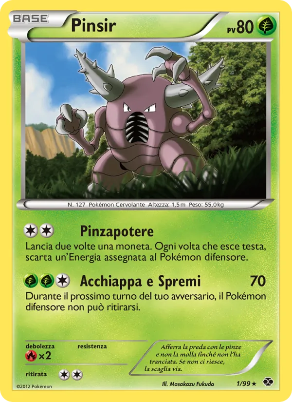 Carta Pinsir dell'espansione Destini Futuri, numero 1/99