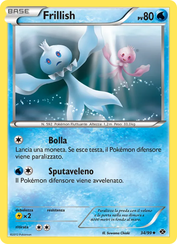 Carta Frillish dell'espansione Destini Futuri, numero 34/99