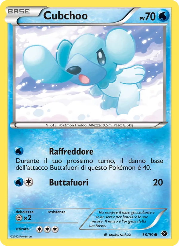 Carta Cubchoo dell'espansione Destini Futuri, numero 36/99