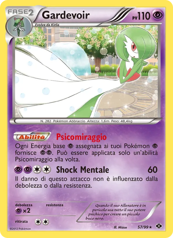 Carta Gardevoir dell'espansione Destini Futuri, numero 57/99