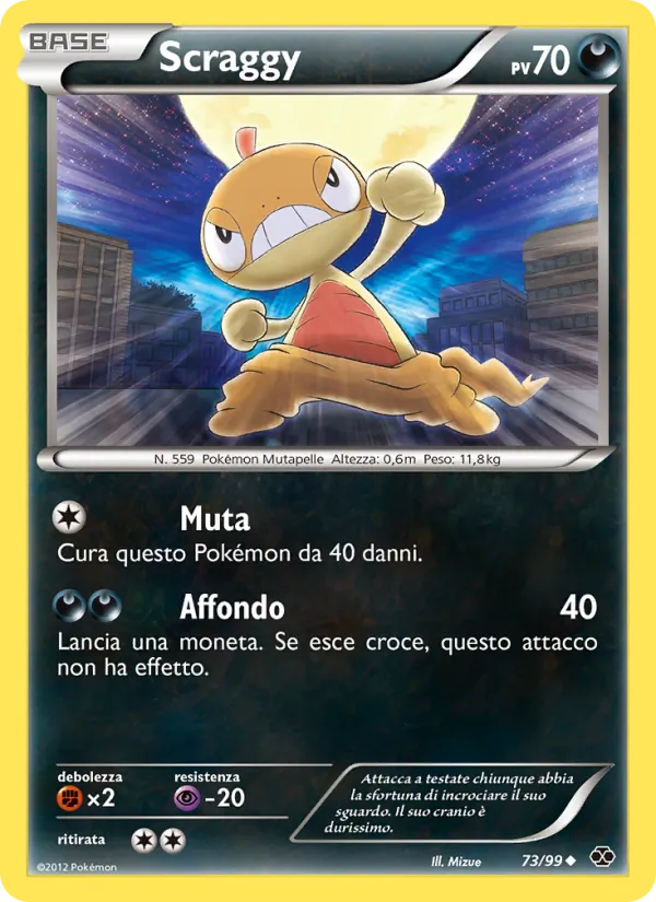 Carta Scraggy dell'espansione Destini Futuri, numero 73/99