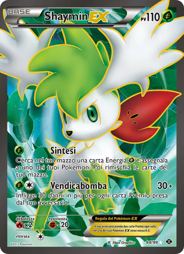 Carta Shaymin-EX dell'espansione Destini Futuri, numero 94/99