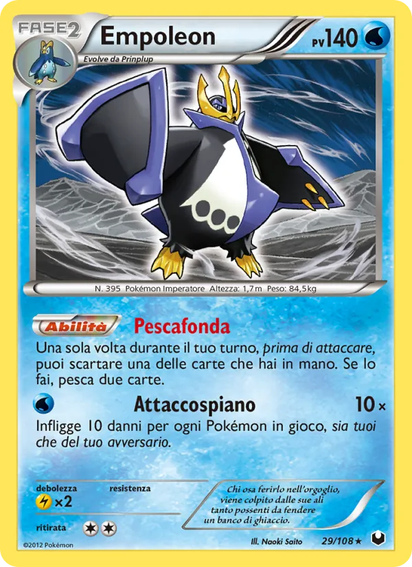 Carta Empoleon dell'espansione Esploratori delle Tenebre, numero 29/108