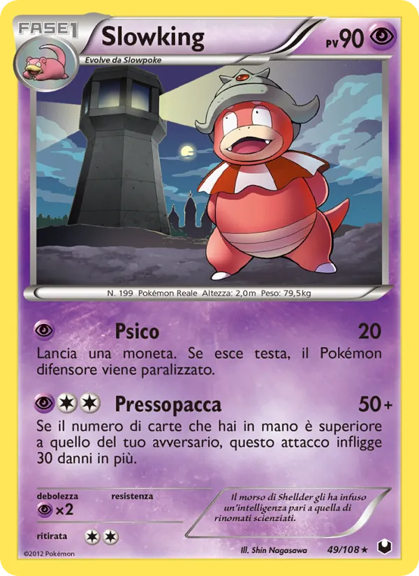 Carta Slowking dell'espansione Esploratori delle Tenebre, numero 49/108