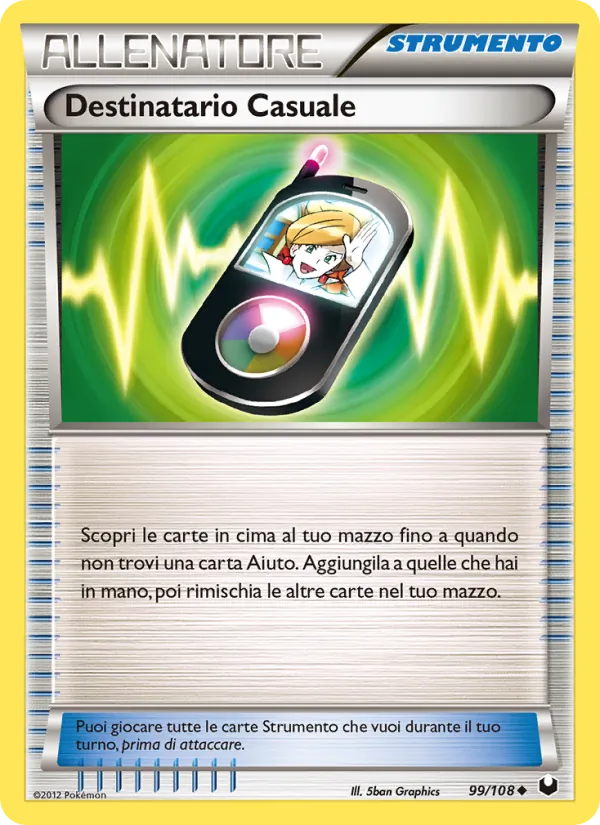 Carta Destinatario Casuale dell'espansione Esploratori delle Tenebre, numero 99/108