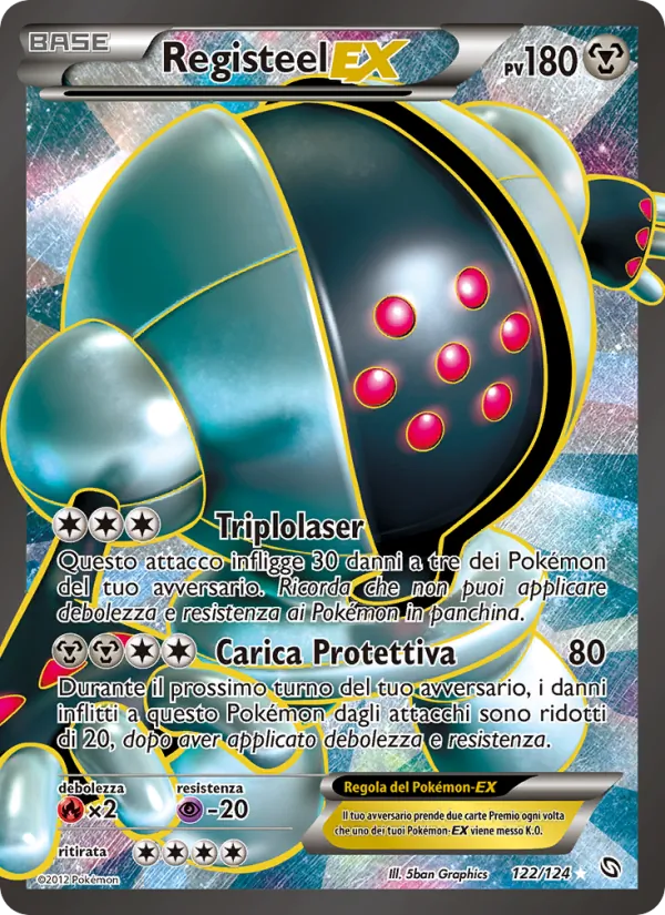 Carta Registeel-EX dell'espansione Stirpe dei Draghi, numero 122/124