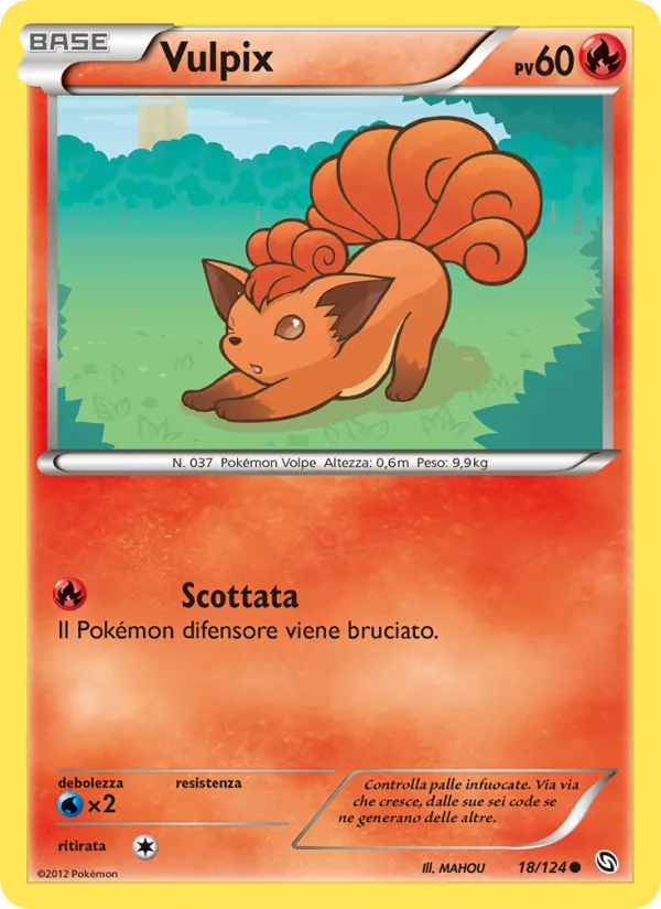 Carta Vulpix dell'espansione Stirpe dei Draghi, numero 18/124
