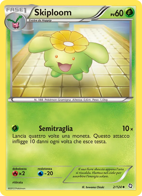 Carta Skiploom dell'espansione Stirpe dei Draghi, numero 2/124
