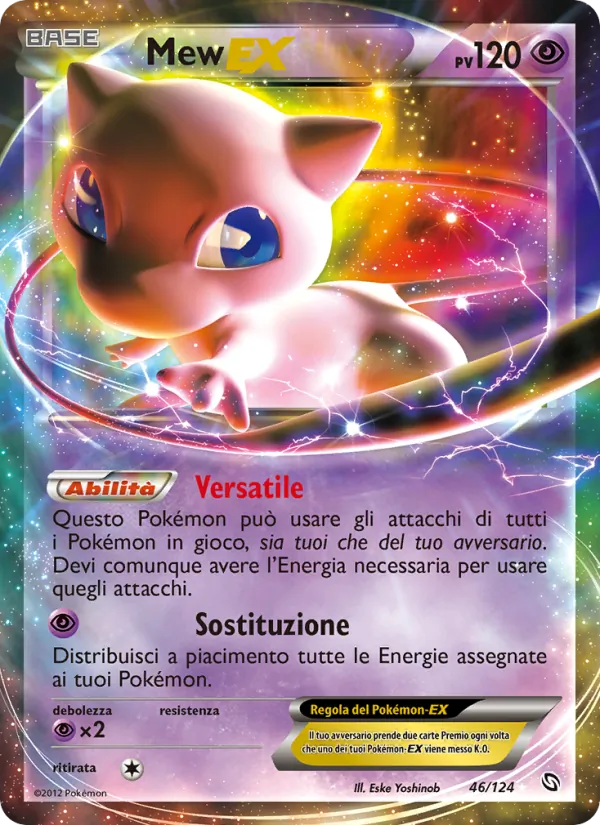 Carta Mew-EX dell'espansione Stirpe dei Draghi, numero 46/124
