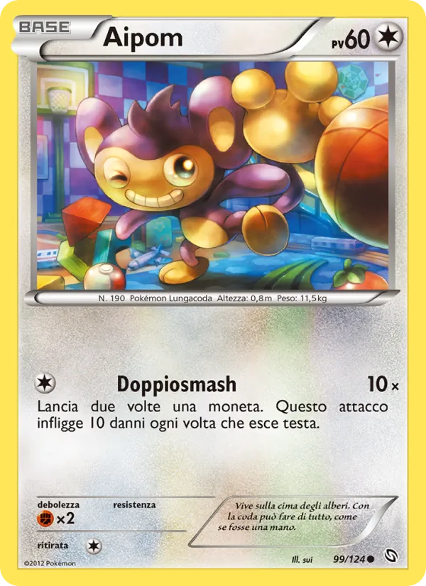 Carta Aipom dell'espansione Stirpe dei Draghi, numero 99/124