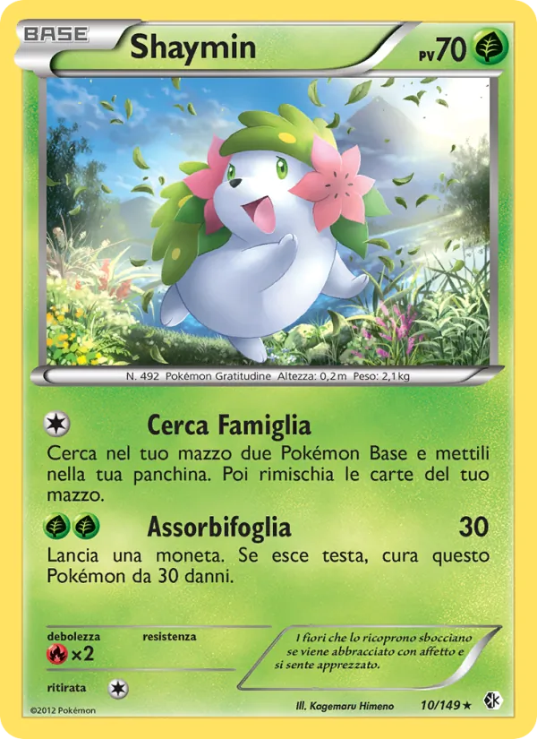 Carta Shaymin dell'espansione Confini Varcati, numero 10/149