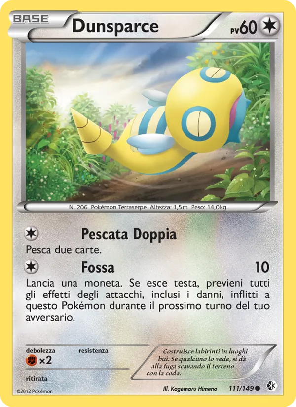 Carta Dunsparce dell'espansione Confini Varcati, numero 111/149