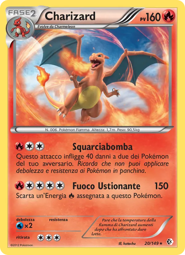 Carta Charizard dell'espansione Confini Varcati, numero 20/149