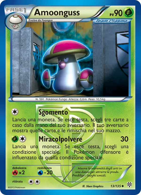 Carta Amoonguss dell'espansione Uragano Plasma, numero 13/135