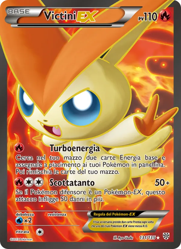 Carta Victini-EX dell'espansione Uragano Plasma, numero 131/135