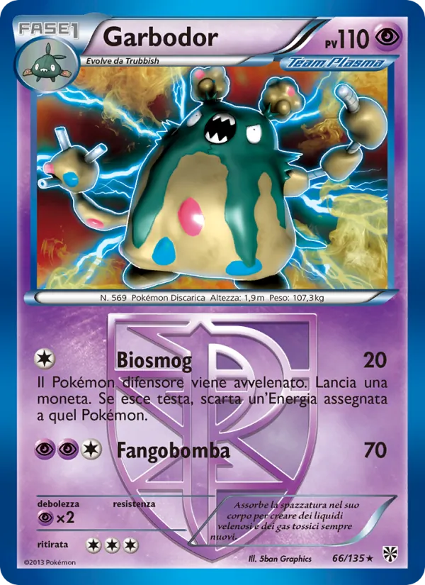 Carta Garbodor dell'espansione Uragano Plasma, numero 66/135
