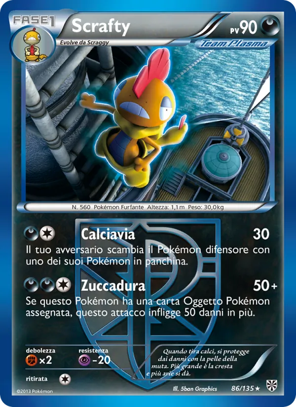 Carta Scrafty dell'espansione Uragano Plasma, numero 86/135