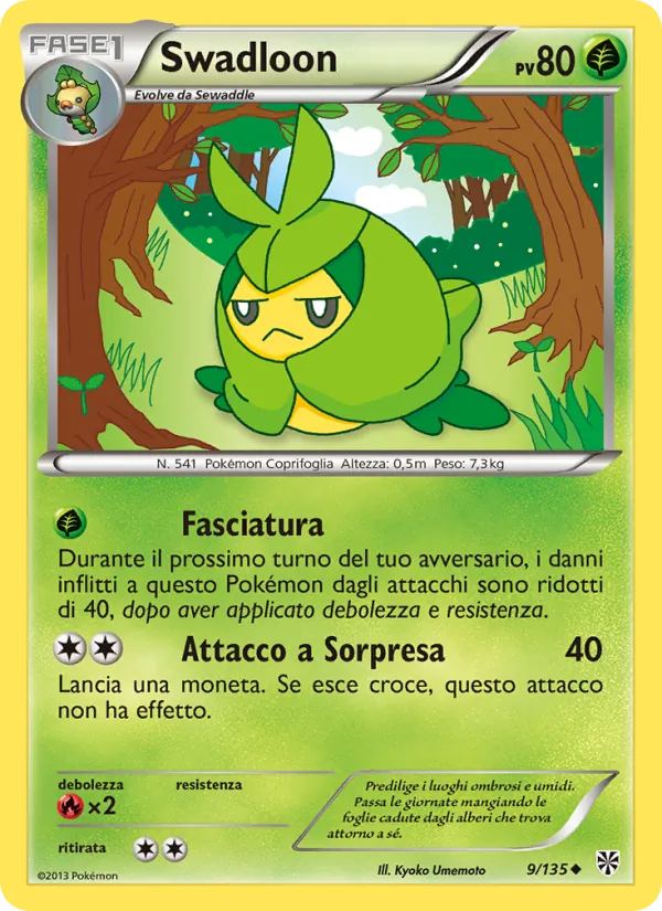 Carta Swadloon dell'espansione Uragano Plasma, numero 9/135
