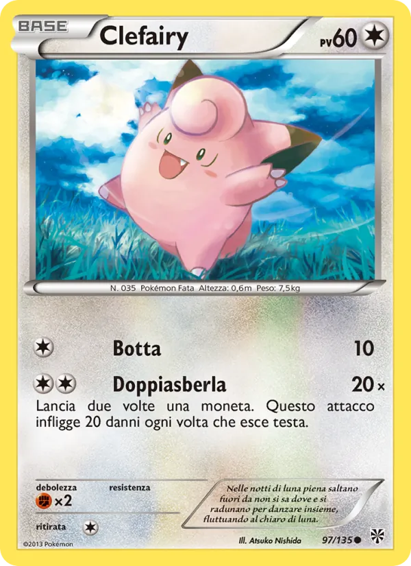 Carta Clefairy dell'espansione Uragano Plasma, numero 97/135
