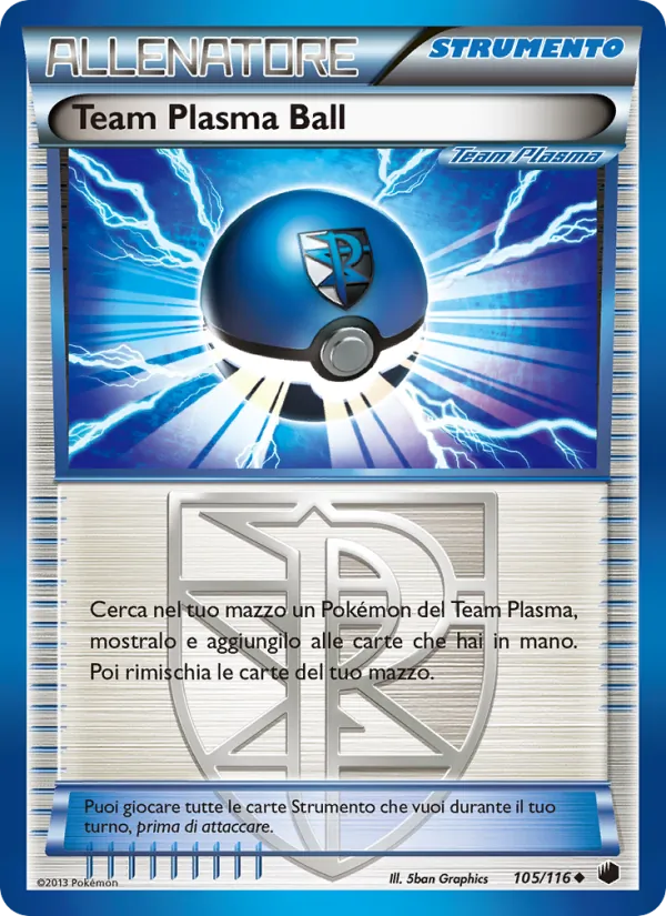 Carta Team Plasma Ball dell'espansione Glaciazione Plasma, numero 105/116