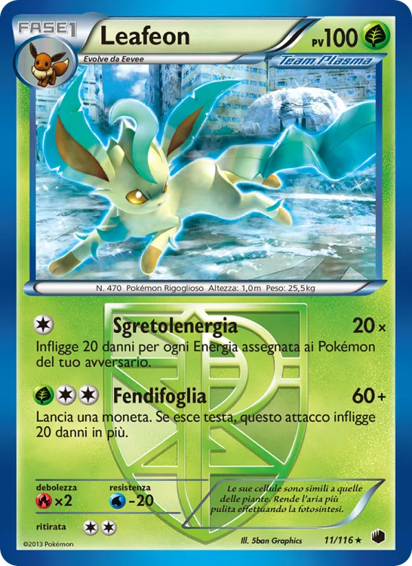 Carta Leafeon dell'espansione Glaciazione Plasma, numero 11/116