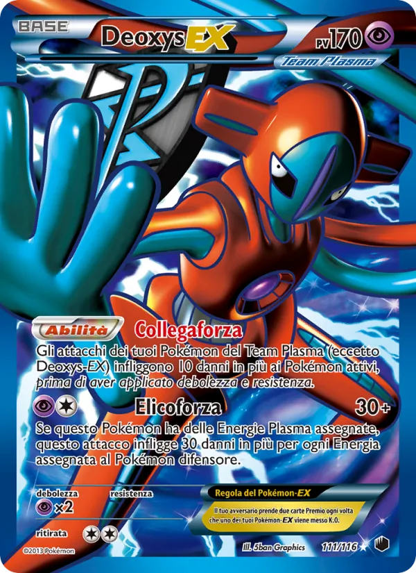 Carta Deoxys-EX dell'espansione Glaciazione Plasma, numero 111/116