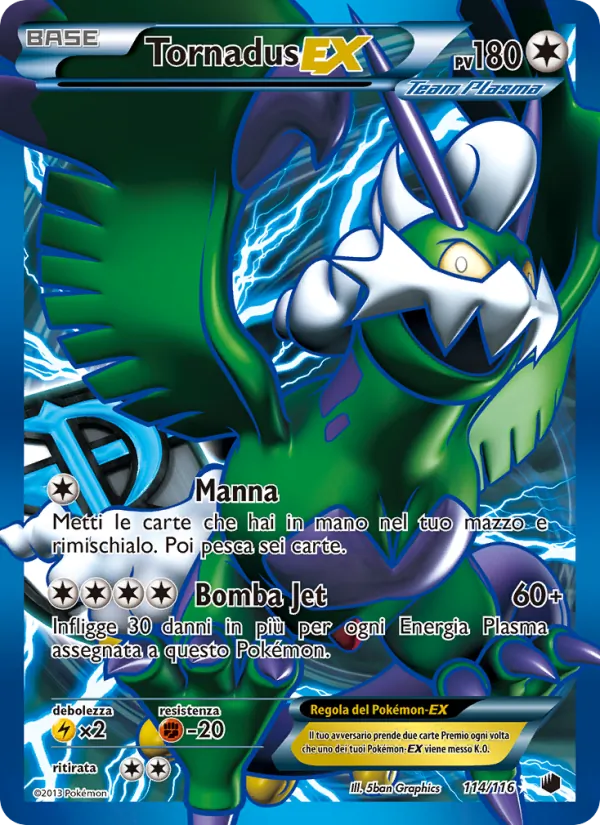 Carta Tornadus-EX dell'espansione Glaciazione Plasma, numero 114/116