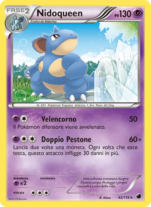 Carta Nidoqueen dell'espansione Glaciazione Plasma, numero 42/116