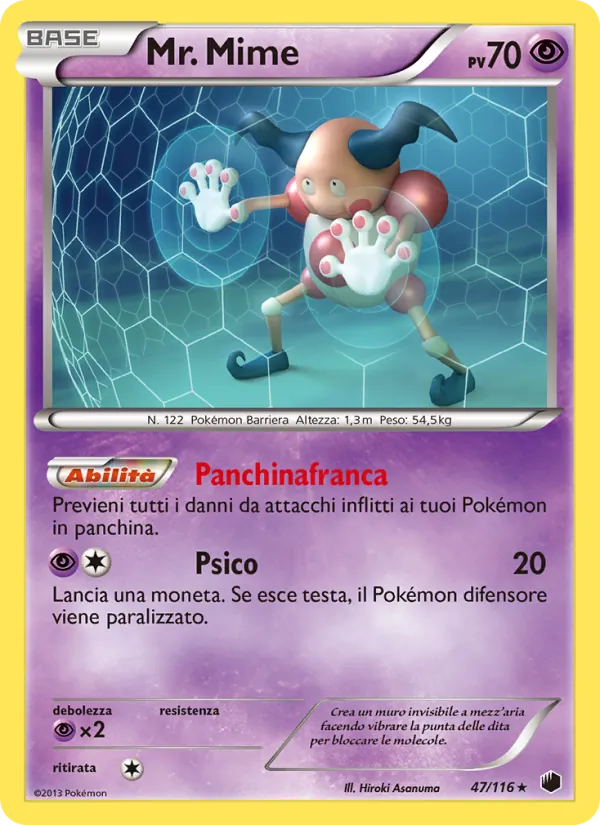 Carta Mr. Mime dell'espansione Glaciazione Plasma, numero 47/116