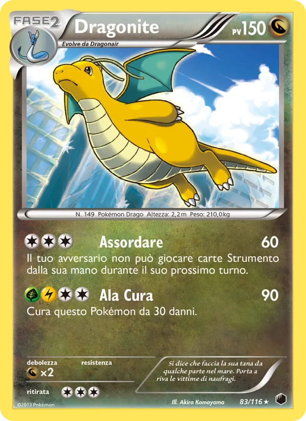 Carta Dragonite dell'espansione Glaciazione Plasma, numero 83/116