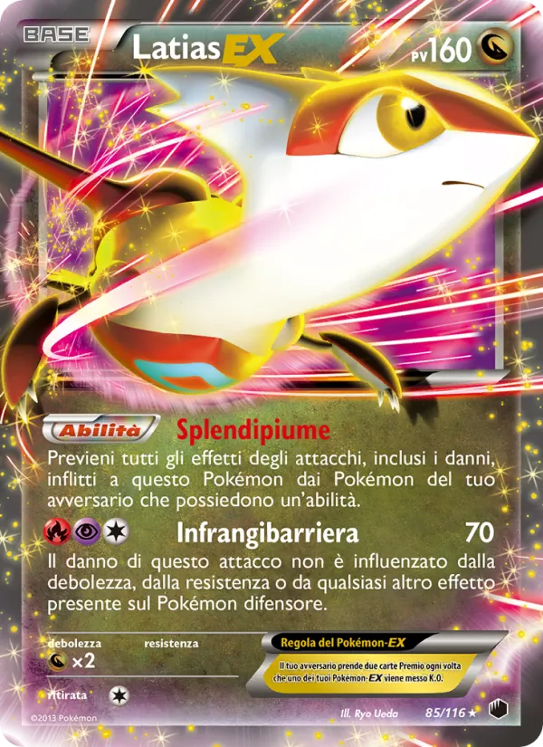 Carta Latias-EX dell'espansione Glaciazione Plasma, numero 85/116