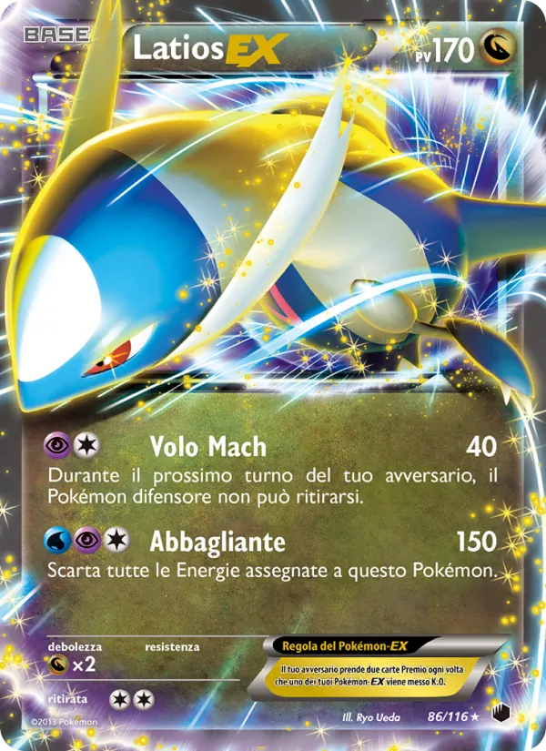Carta Latios-EX dell'espansione Glaciazione Plasma, numero 86/116