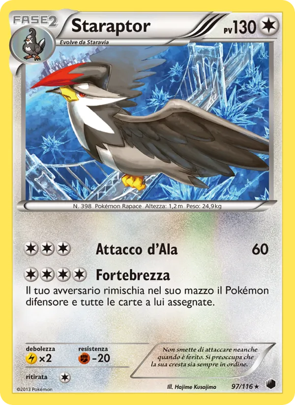 Carta Staraptor dell'espansione Glaciazione Plasma, numero 97/116