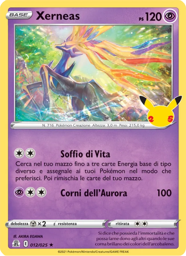 Carta Xerneas dell'espansione Gran Festa, numero 12/25