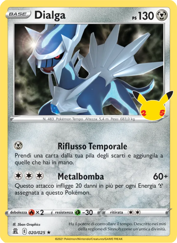Carta Dialga dell'espansione Gran Festa, numero 20/25