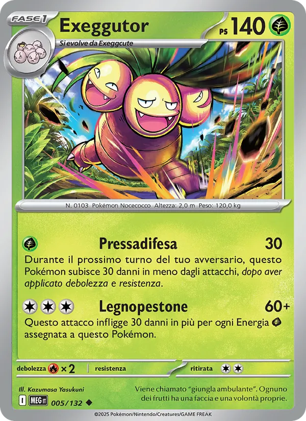 Carta Exeggutor dell'espansione Megaevoluzione, numero 005/132