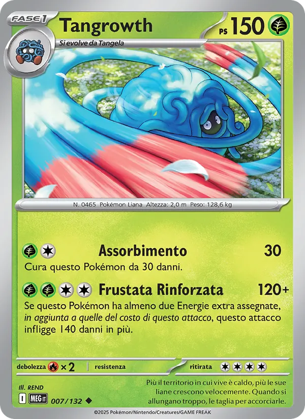 Carta Tangrowth dell'espansione Megaevoluzione, numero 007/132