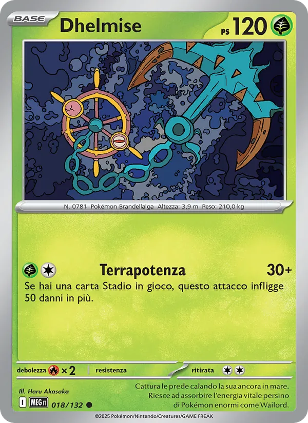 Carta Dhelmise dell'espansione Megaevoluzione, numero 018/132