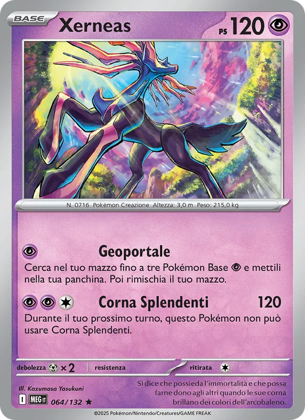 Carta Xerneas dell'espansione Megaevoluzione, numero 064/132
