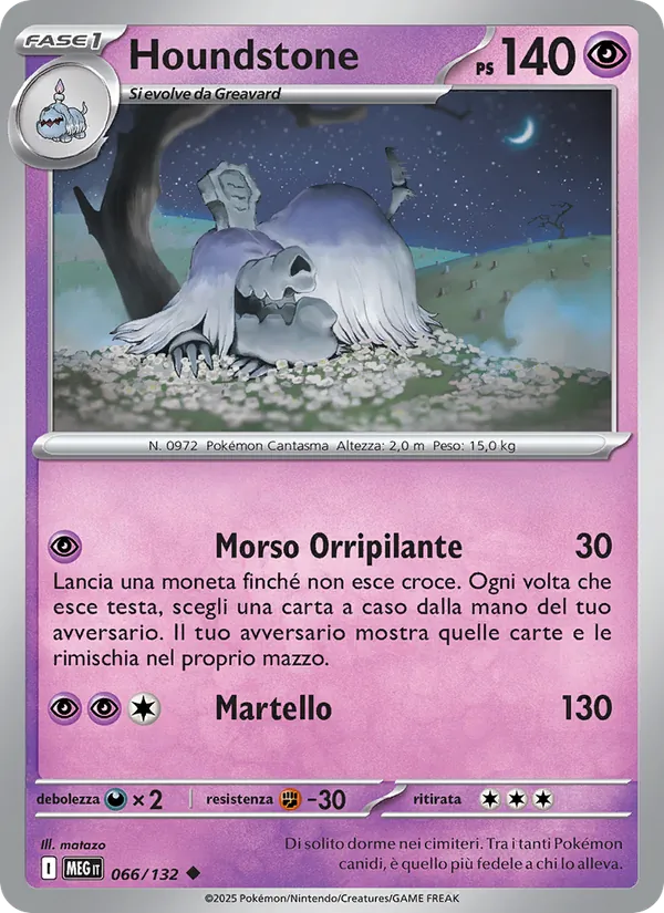 Carta Houndstone dell'espansione Megaevoluzione, numero 066/132