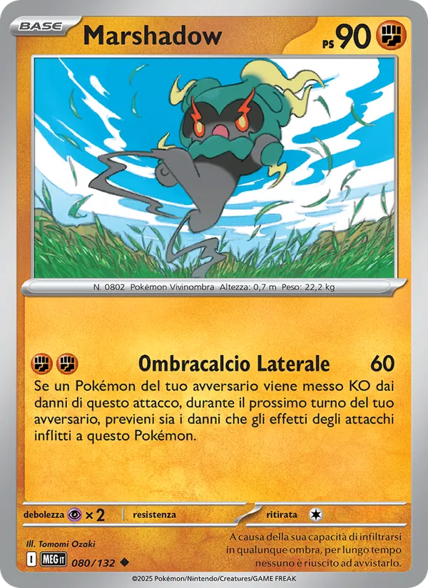 Carta Marshadow dell'espansione Megaevoluzione, numero 080/132